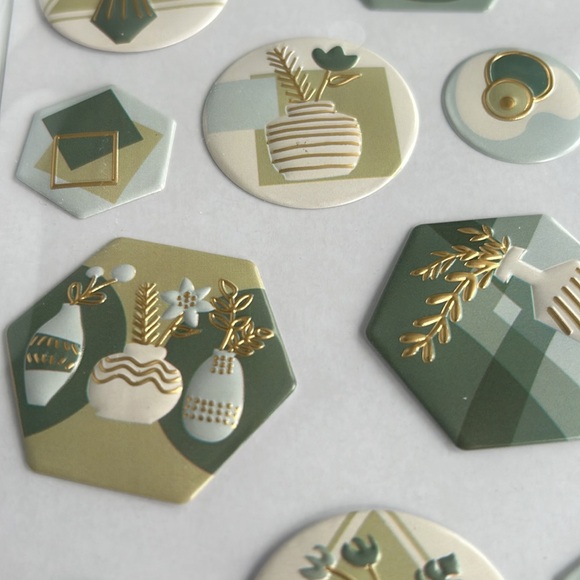 🌻4/$20 Foil Fun Plant Floral Stickers Three New For Junk Journals Art & Crafts - Picture 12 of 14